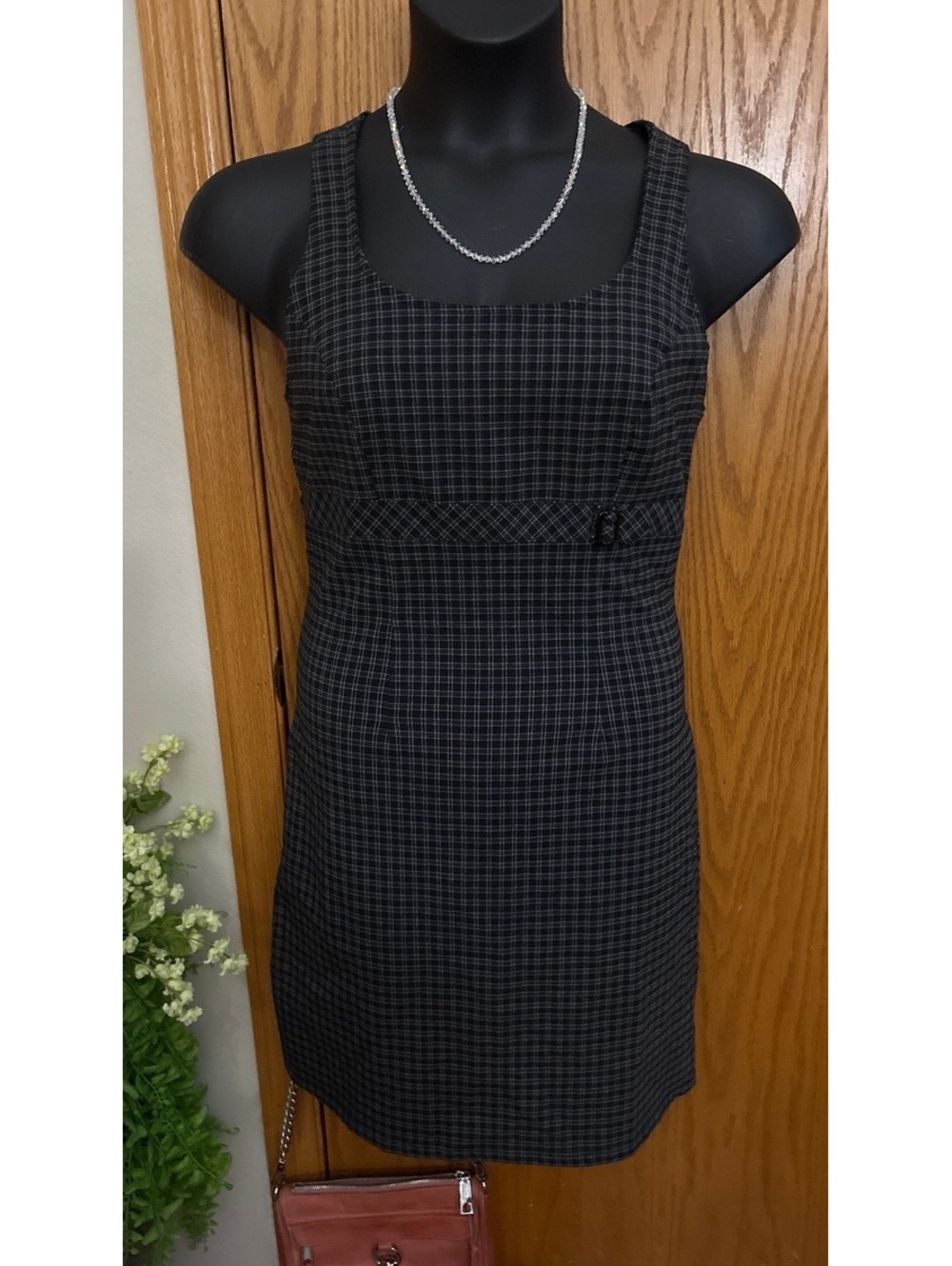 Tickets Vintage Dark Academia Checkered Sleeveless Knee-Leng [COPY]